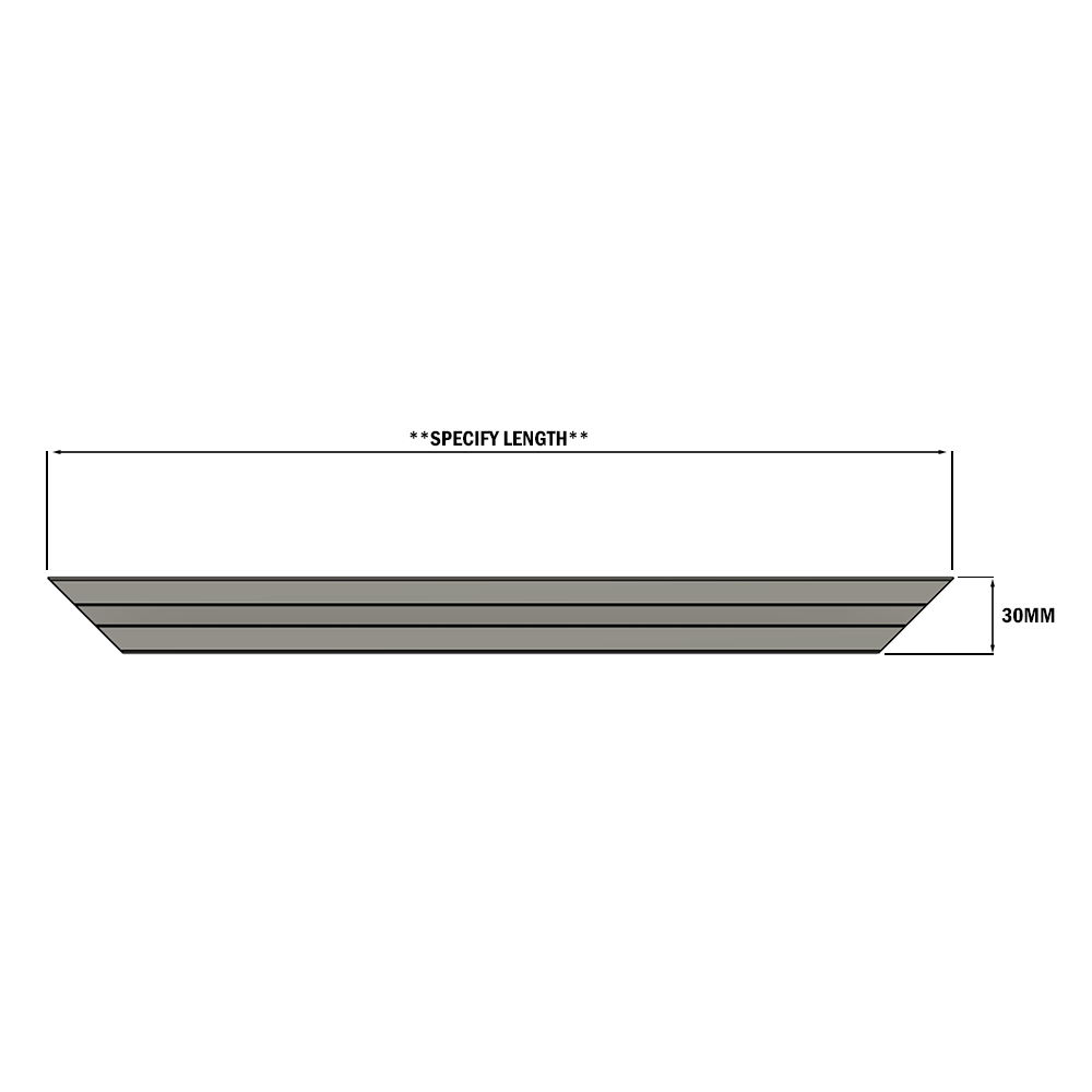 40-33030-3 MODULAR SOLUTIONS PROFILE<BR>30 SERIES 30MM X 30MM DIAGONAL BRACE CUT AT A 45 DEG ANGLE, 300MM